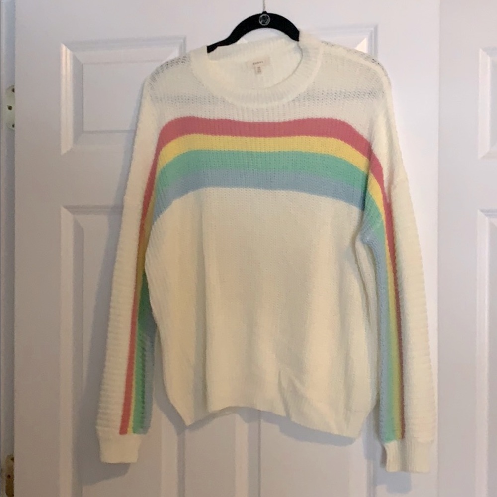 Rainbow striped sweater